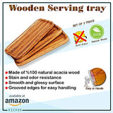 Wooden Serving Tray and Platters Dishwasher Safe Set of 3 Unfinished Wooden Platters Party Plates Bar Plate Wooden TV Trays Fruit Serving Food Board wood tray
