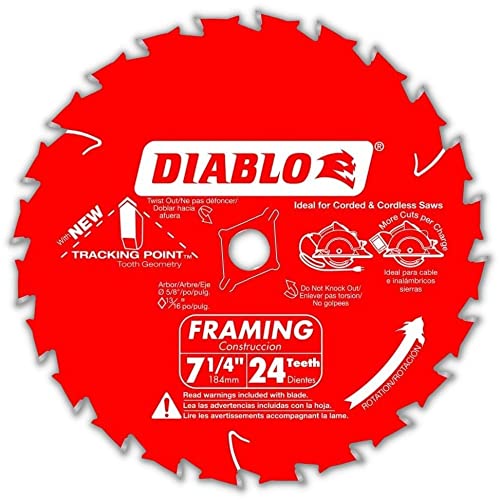 Freud Diablo 7-1/4-Inch 24 Tooth Framing Circular Saw Blades (2-Pack) Diablo