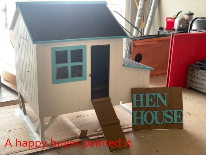 Omitree Deluxe Large Wood Chicken Coop Backyard Hen House 4-8 Chickens with 3 Nesting Box Omitree