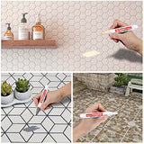 ForFine Grout Pen Restore Tile Grout Line Marker Pens 3 Pack for Kitchen, Bathroom, Parlor, Bedroom, Shower, Balcony Wall and Floor (White) ForFine