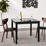 IC International Concepts Solid Wood Top Dining Table, Black IC International Concepts