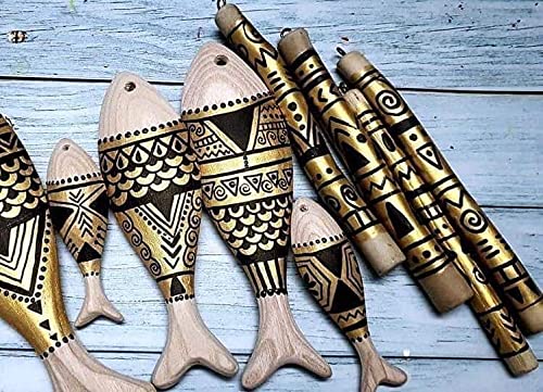 Pack of 3 Wooden Fish, 3D Unfinished Wooden Fish for Crafts, Wooden Fish Decor ,Decorative Wooden Fish, Wooden Fish Wall Decor Art, Wooden Fish Generic