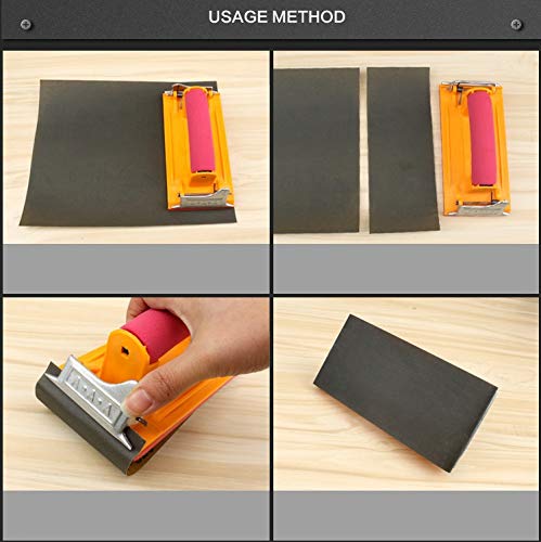 Sandpaper Variety Pack 120 to 3000 Assorted Grits Sand Paper 24 Pack Sandpaper + 1 Hand Sander, 9x3.6 Inch Sanding Sheets for Wood Furniture XLSFPY