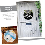 FUNOMOCYA 5pcs Wooden Blank Hanging Tag Tree Slab Unfinished Wood Circle Disc DIY Wooden Door Plaque Circle Wood Blanks Wooden Log Slices DIY Yard FUNOMOCYA