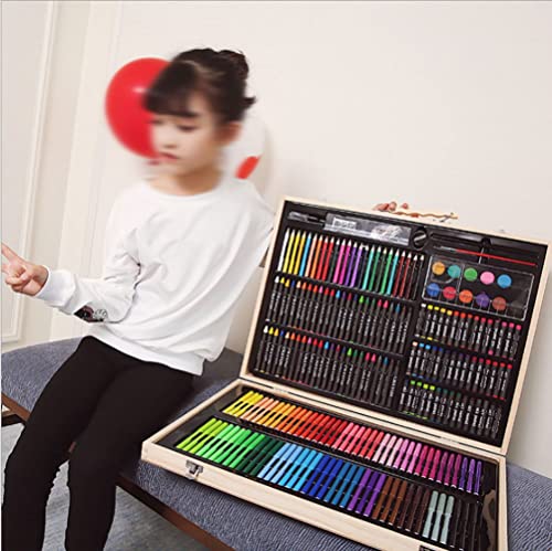 XARONF Art Supplies, 251-Pack Deluxe Wooden Art Set Crafts Drawing Painting Coloring Supplies Kit, Creative Gift Box for Adults Artist Beginners Kids - WoodArtSupply