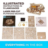 UGEARS Steampunk Submarine - Ugears Wooden 3D Puzzles for Adults - Mechanical Wood Model - Brain Teaser Unique Puzzles - Educational and Creative UGEARS