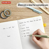 Shuttle Art School & Work Supplies Bundle, 11 Pack Mild Gel Ink Pens in black ink, 0.5mm Tip + 30 Pack Black Retractable Gel Pen Refills 0.7mm for Shuttle Art