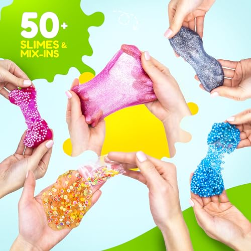  Ultimate Slime Kit for Girls 10-12, Perfect Toys for Girls  7-12 Years Old, Complete DIY Slime Making Kit for Kids and Boys