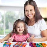 Aodaer 192 Pieces Loom Potholder Loops Weaving Loom Loops Weaving Craft Loops Refill Elastic Potholder Loops with Multiple Colors for DIY Crafts Aodaer