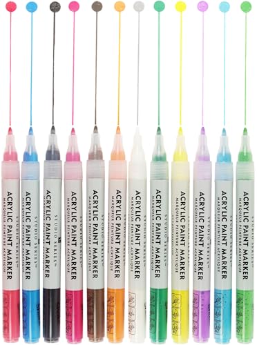 Studio Series Acrylic Paint Marker Set (12-piece set) PETER PAUPER PRESS