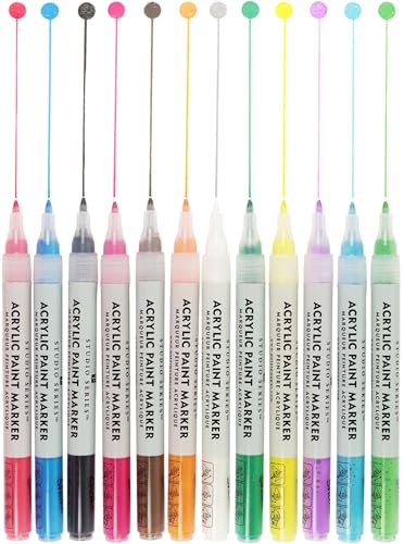 Studio Series Acrylic Paint Marker Set (12-piece set) - WoodArtSupply