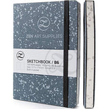 B6 Small Sketchbook for Drawing - Drawing Notebook with Thick 120 GSM Acid-Free Ivory Paper, Cute Hardcover Art Sketchbook with Sturdy Binding - B6 5 ZenART Supplies