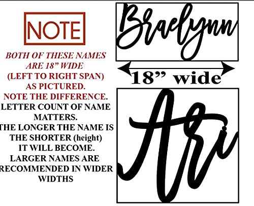 Custom Wood Word Sign, Wall Decor, Personalized Wooden Wall Art, Any cursive word or name sign Kobasic Creations