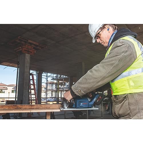 BOSCH GKS18V-25GCB14 PROFACTOR™ 18V Connected-Ready 7-1/4 In. Circular Saw Kit with Track Compatibility and (1) CORE18V® 8 Ah High Power Battery - WoodArtSupply