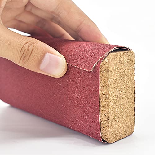 EMILYPRO Cork Sanding Blocks 4-1/4"x 2-3/8" x 1-3/16" Hand Sanding Tool for sandpaper - 3pcs EMILYPRO