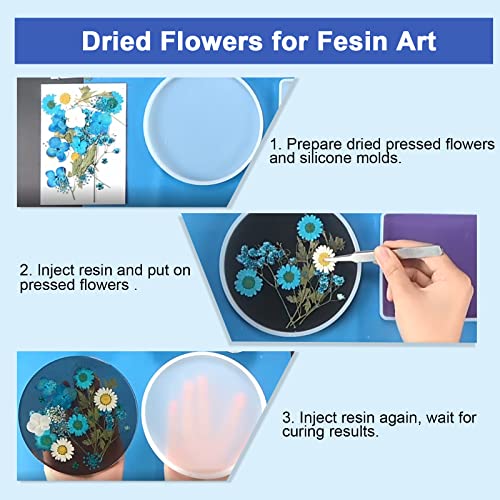 160pcs Dried Pressed Flowers for Resin, Real Pressed Flowers Dry Leaves Bulk Natural Herbs Kit for Scrapbooking DIY Art Crafts, Epoxy Resin Jewelry, - WoodArtSupply