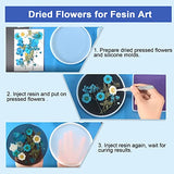 160pcs Dried Pressed Flowers for Resin, Real Pressed Flowers Dry Leaves Bulk Natural Herbs Kit for Scrapbooking DIY Art Crafts, Epoxy Resin Jewelry, MUCBAFLY