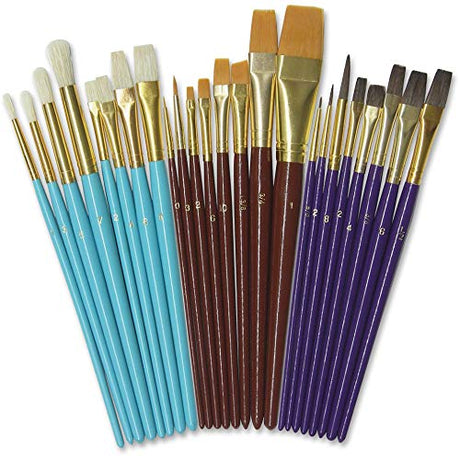 Creativity Street 5134 Deluxe Assortment Paint Brush, 24-Piece, per Set Creativity Street