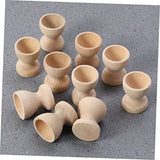 Zerodeko 12pcs Hand Painted Egg Tray Easter Egg Cup Unfinished Egg Cup Easter Egg Holders Montessori Egg Cup Toy Egg Holder for Boiled Eggs Egg Zerodeko