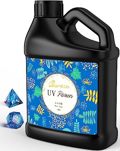 Bsrezn 1000g Bulk UV Resin Hard, Crystal Clear Large UV Cure Epoxy Resin Kit Premixed Resina UV Transparent Solar Activated Glue for Jewelry Making - WoodArtSupply