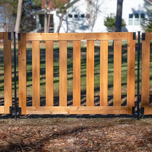 Zippity Outdoor Products ZP19075 Newberry Wood Fence Panel Kit, Perfect as a Small Dog Fence or Decorative Garden Fence, No Dig Install, 48” W x 32”