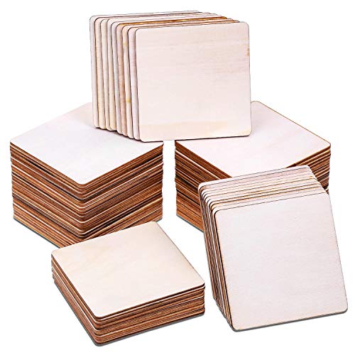 Selizo 22Pcs 4 Inch Unfinished Blank Wood Pieces Wooden Slices Unfinished Wood Cutouts for Wood Burning Carbon Transfer Paper Project Wood Painting - WoodArtSupply