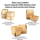One Quart Wooden Gift Baskets (10 Pack); for Picking Fruit or Arts, Crafts and Decor; 5.75” Square Vented Wood Boxes TOP HOME STORE