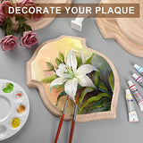 3 Pieces Unfinished Wood Plaque 9 x 12 Inch Wooden Shield Plaque Wood Sign for Crafts Carving Crafting, Wood Planks Wood Boards for Burning Projects Yookeer