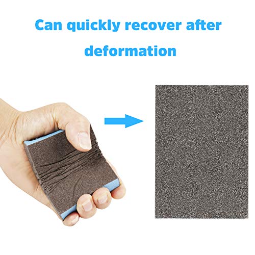 Onarway Sanding Sponges 10 Pack Wet and Dry Dual-use, Coarse and Fine Sanding Blocks - 60/80/100/120/180/220 Grits 6 Different Specifications, Onarway