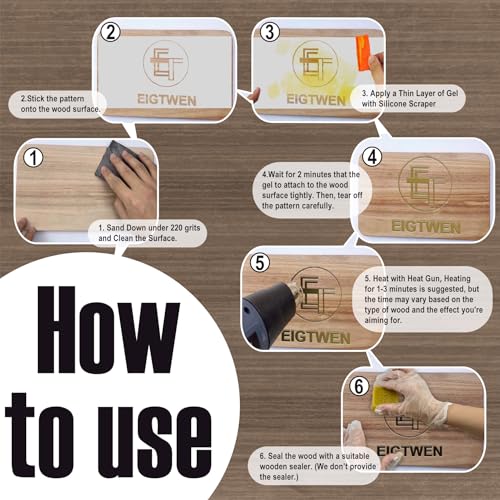 4 OZ Wooden Burning Paste,150ml Heat Activated Marker Paste for Wood Burn Gel,Creating Magical Art in a Few Minutes,Used for Drawing, DIY Arts,Flame EIGTWEN