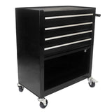 SEHAONOHOME 4 Drawers Rolling Tool Chest Cabinet with Wheels, Tool Storage Cabinet and Tool Box Organizer for Garage Warehouse Workshop, Black SEHAONOHOME
