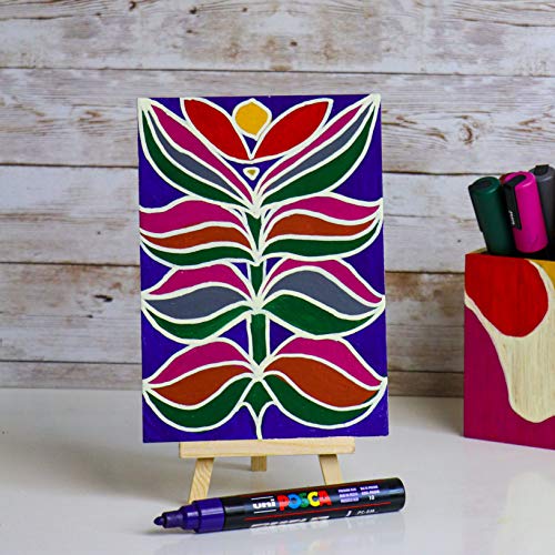 Posca PC-5M Water Based Permanent Marker Paint Pens. Premium Medium Tip for Arts and Crafts. Multi-surface Use On Wood, Metal, Paper, Cardboard, Posca
