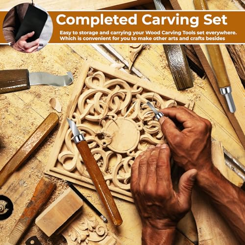 Wood Carving Kit 27PCS Wood carving Tools Sculpting Tools Carving knife kit Wood Chisel Knife whittling knife kit wood working tools vodnys