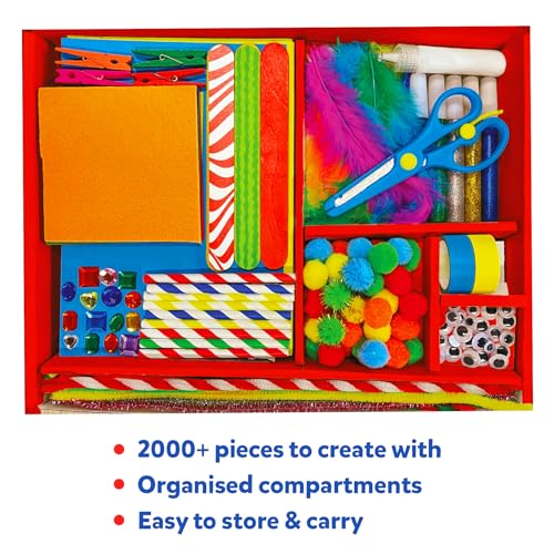 Skillmatics Ultimate Art & Craft Activity Kit, 2000+ Pieces, Art & Craft Supplies, DIY Creative Activity, Step-by-Step Guide, Gifts for Girls & Skillmatics