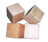 Set of Six (6) 2 1/4" - 2.25-Inch Natural Unfinished Wood Blocks - Wooden Cubes (Each is 2 1/4 Inches Square) Craft Cubes Steve's Gift Shoppe