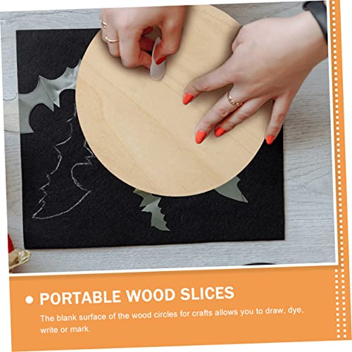 Operitacx 3pcs Painting Board Unfinished Wooden Circles Unfinished Wood Sign Wood Blank Cutouts Wood Blanks Painting Wood Circles DIY Crafts Portable Operitacx