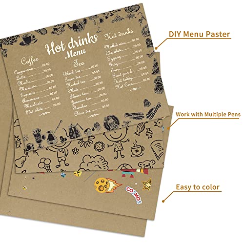 Brown Kraft Cardstock - 8.5'' x 11'' 92lb Cover Card Stock Heavyweight Paper Perfect for Scrapbooks, Art, Crafts, Business Cards 25 Sheets 250g Uncle Paul