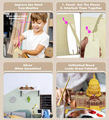 Puzzled 3D Puzzle The US Capitol Building Wood Craft Construction Model Kit Educational DIY Wooden Toy Assemble Model Unfinished Crafting Hobby Puzzled