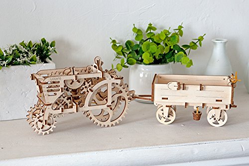 UGEARS Tractor Trailer Mechanical 3D Puzzle - WoodArtSupply