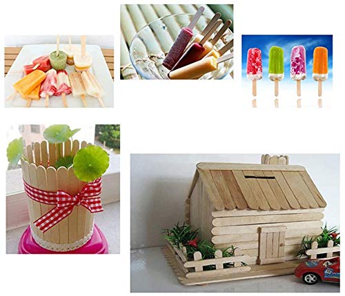 Gmark Wooden Craft Sticks 1000 ct - 750 Natural Food Grade Popsicle and 250 Craft Sticks Colored Combo - DIY Crafts Creative GM1072… Gmark