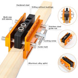 Samrira Self Centering Dowel Jig - Doweling Jig Kit for Woodworking Drill Guide For Straight Holes Wood Tools Width Adjustable with 6 Bushings + 3 Samrira