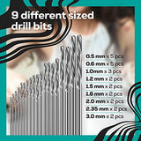 Roxy Epoxy Aluminum Alloy Pin Vise Hand Drill Bits (26 Pcs) - Rotary Tool for Resin Crafts, Jewelry Repair, and Wood Carving - Micro Mini Twist Roxy Epoxy