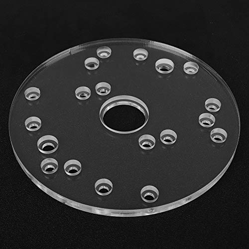 Universal Router Base Plate Compatible with Ryobi, Woodworking Auxiliary Tool with Centering Pin Screws Walfront