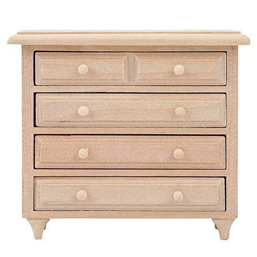 Fippkargo 1:12 Wooden Table Square 8 Button Dollhouse Movement Cabinet Sleeping Cabinet Mini Furniture Solid Wood Miniature Model Beautiful Color Kit