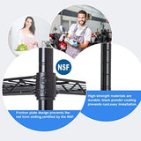 4 Tier Shelving Unit NSF Wire Shelf Metal Large Storage Shelves Heavy Duty Height Adjustable Commercial Grade Steel Utility Layer Shelf Rack BestOffice