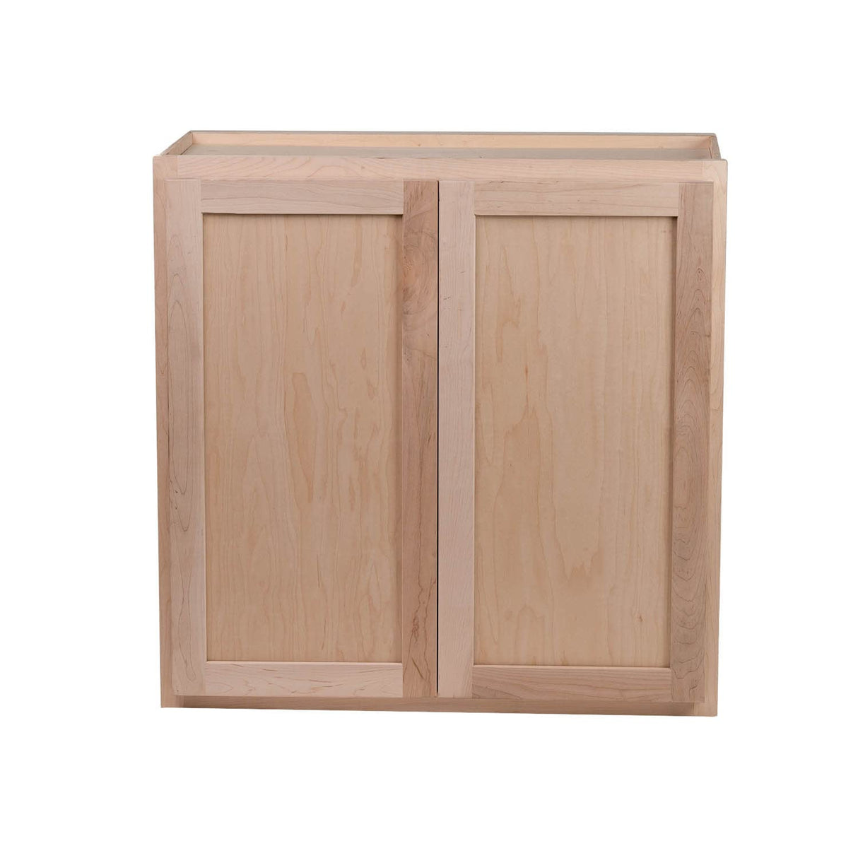 Quicklock RTA (Ready-to-Assemble) 30" Tall Wall Kitchen Cabinets - Shaker Style | 100% Hardwood | Made in America | Soft Close Hardware (Raw Maple, Quicklock Cabinets