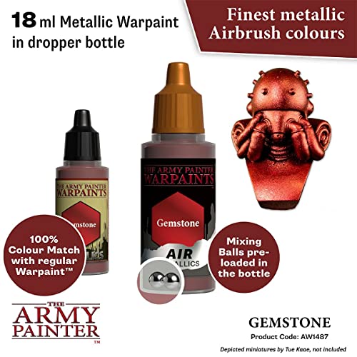 The Army Painter Warpaint Air Metallics Gemstone - Acrylic Non-Toxic Heavily Pigmented Water Based Paint for Tabletop Roleplaying, Boardgames, and - WoodArtSupply