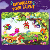 Alritz Foil Crafts Fun Kit, No Mess Foil Art Kit Toys for Kids Animals Space Cars, Foil Stickers, Art Craft Supplies, DIY Christmas Gift for Girls Alritz