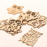20pcs Wooden Crafts Shapes Craft Wood Slice Wood Hanging Ornament DIY Painting Wood Blanks Wood Owl Cutout Unfinished Wood Ornaments Wooden Cutout TENDYCOCO