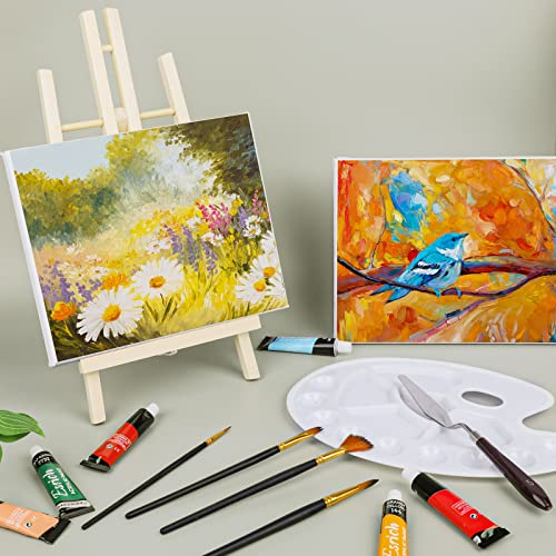 AROIC 8 Pack 16 Inch Wood Easels, Easel Stand for Painting Canvases, Art, and Crafts, Tripod, Painting Party Easel, Kids Student Table School AROIC